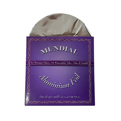 Folie d'aluminium ronde carrée feuille de papier Shisha avec trou pour la longueur de narguilé personnalisée