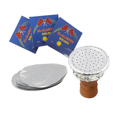 Papier en feuille d'aluminium Shisha argenté avec un trou pour les accessoires de bol de tabac