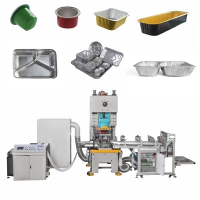 1.5KW entièrement automatique 3 compartiments stratifiés de l' aéronef scellable jetable alimentaire en aluminium Foil de conteneur de fabrication de l' équipement
