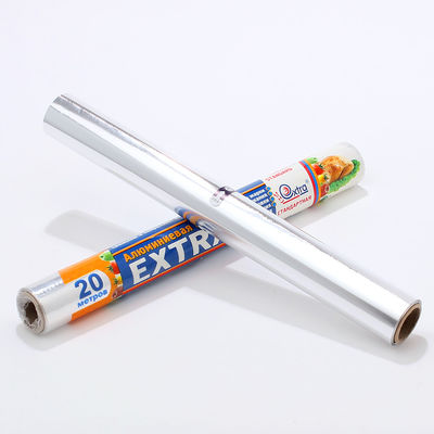 Cuisine Ruloir de feuille d'aluminium de largeur personnalisée avec film plastique et surface lubrifiée