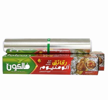 62m papier en aluminium argenté papier en aluminium rouleau pour cuisine alimentaire avec logo personnalisé