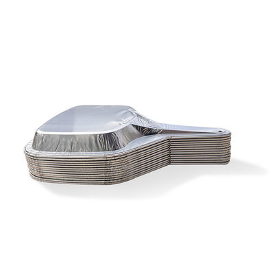 Plateau de cuisson en aluminium en feuille rectangulaire avec poignée pour emballage alimentaire