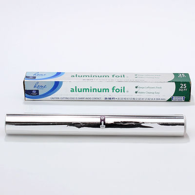 8011 alliage d'argent d'emballage alimentaire de cuisine papier à rouleaux en feuille d'aluminium de qualité alimentaire