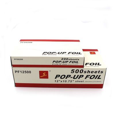 Disposable Cuisine Silver Pop Up Foil en feuille d'aluminium avec une longueur personnalisée