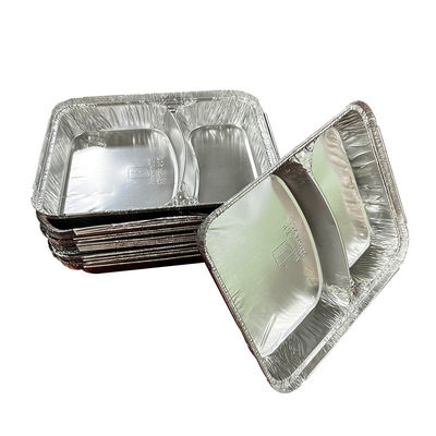 Logo personnalisé Foil d'aluminium de qualité alimentaire Contenants alimentaires à emporter pour plateaux de cuisson en argent