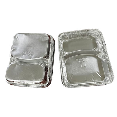 Logo personnalisé Foil d'aluminium de qualité alimentaire Contenants alimentaires à emporter pour plateaux de cuisson en argent