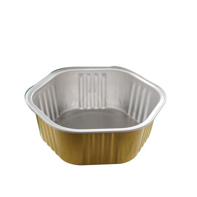 Couche en feuille d'aluminium à chauffage en argent pour contenant à dessert jetable