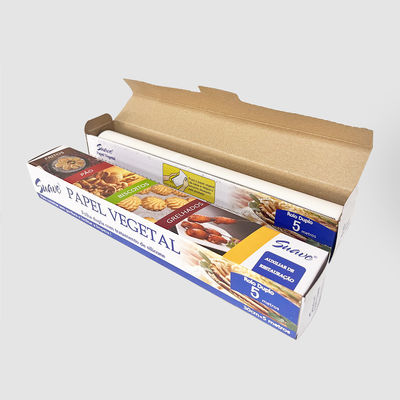 Pratique cuisine rouleau de papier de cuisson en silicone blanc avec pâte chimique et durabilité