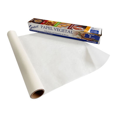 Pratique cuisine rouleau de papier de cuisson en silicone blanc avec pâte chimique et durabilité