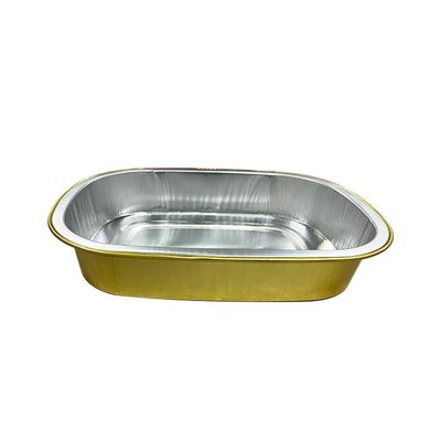 Contenant alimentaire en papier d'aluminium à chaud et à froid Recyclables Préparation des repas Plateau en papier d'argent jetable
