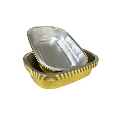 Contenant alimentaire en papier d'aluminium à chaud et à froid Recyclables Préparation des repas Plateau en papier d'argent jetable