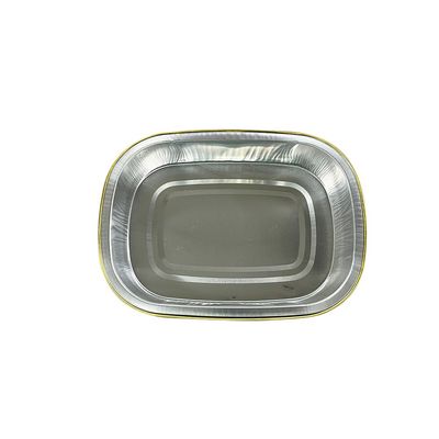 Contenant alimentaire en papier d'aluminium à chaud et à froid Recyclables Préparation des repas Plateau en papier d'argent jetable