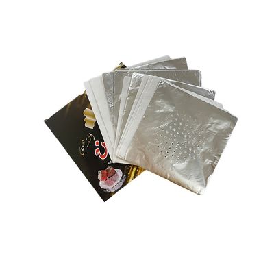Ruloir d'argent de noix de coco de charbon d'aluminium Shisha verre bocal de narguilé papier chauffant de narguilé