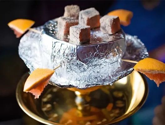 Ruloir d'argent de noix de coco de charbon d'aluminium Shisha verre bocal de narguilé papier chauffant de narguilé