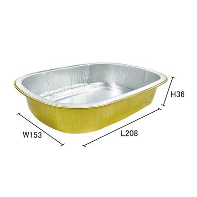 Container alimentaire en papier d'aluminium en gros, plateau de contenant sur mesure, casseroles carrées