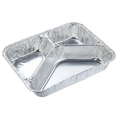 Contenant d'emballage de nourriture pour animaux de compagnie Carré Boîte de déjeuner à emporter jetable Contenant alimentaire en aluminium