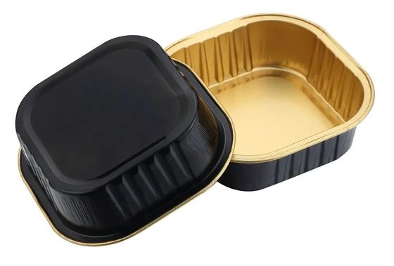 Contenant d'emballage de nourriture pour animaux de compagnie Carré Boîte de déjeuner à emporter jetable Contenant alimentaire en aluminium