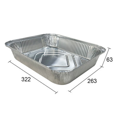 Contenant alimentaire en aluminium recyclable en feuille ovale de torréfaction