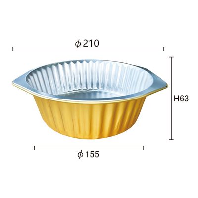 Avantages pour l'environnement Foil d'aluminium à l'usage unique, ronde et enduite