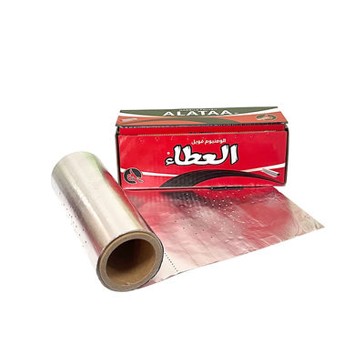 Folie d'aluminium d'argent à température douce Hookah Shisha Roll avec ligne de coupe et trous 145mm*145mm