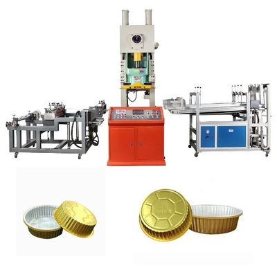 Ligne de production de récipients en feuille d'aluminium à 380v/50Hz Voltage 40-80pcs/min Capacité