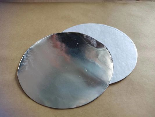 Papier de narguilé 0,03 mm épaisseur 120 mm largeur feuille d'aluminium ronde avec alliage 8011 et argent