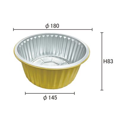 Contenant alimentaire Commande sur commande à chaud Disposable rond en papier d'aluminium gâteau Cuillères à pain Ventes