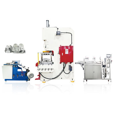 7.5KW puissance du moteur principal Machine de fabrication de conteneurs alimentaires en aluminium avec machine de déchets automatique