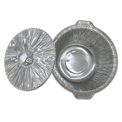 Récipient alimentaire récipient d'aluminium jetable à usage lourd avec couvercle