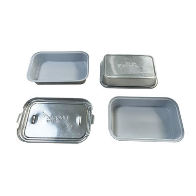 Emballage alimentaire Contenant en feuille d'aluminium avec couvercle pour les plats à emporter Package alimentaire plateau ovale