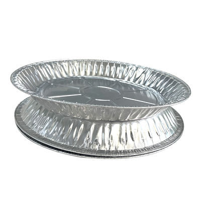 Pâtisserie en aluminium à usage unique en argent rond, parfaite pour la cuisson et la torréfaction