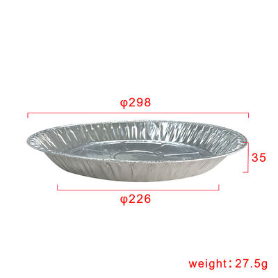 Pâtisserie en aluminium à usage unique en argent rond, parfaite pour la cuisson et la torréfaction