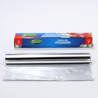 Logo personnalisé Rouleau de papier d'aluminium domestique argent 8011 pour l'emballage et la cuisson des aliments