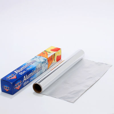 Logo personnalisé Rouleau de papier d'aluminium domestique argent 8011 pour l'emballage et la cuisson des aliments