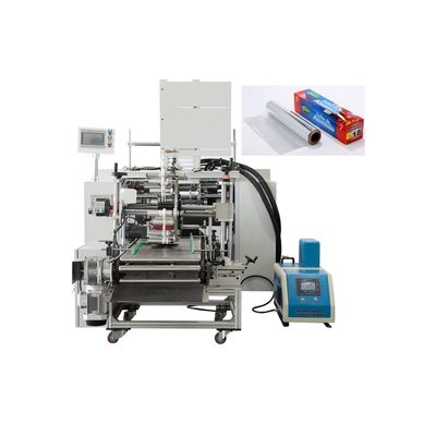 Machine de remontage de rouleaux de film d'allongement en aluminium à film d'accrochage entièrement automatique