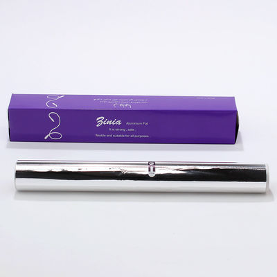 Longueur personnalisée argent doux forme facile de qualité alimentaire papier de papier de boulangerie papier d'aluminium pour le ménage rouleaux
