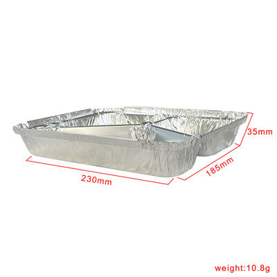 Emballage en aluminium à emporter Boîte à lunch avec contenant jetable 3 compartiments personnalisé