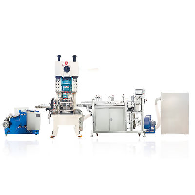 Machine de fabrication de conteneurs à emporter en papier d'aluminium pour restaurants avec source d'alimentation pneumatique