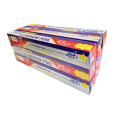 Cuisine personnalisée Longueur 8011 Foil d'aluminium ménager papier d'emballage rouleau Logo personnalisé