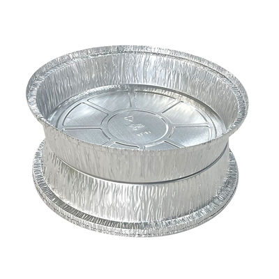 9 pouces rondes en feuille de pizza casserole contenant en feuille d'aluminium plateau pour la torréfaction des aliments