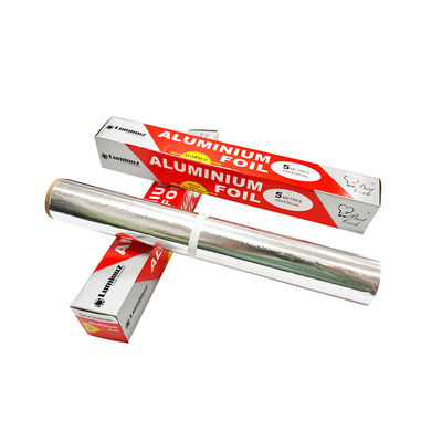 30 microns papier en rouleau en feuille d'aluminium 10m avec surface lubrifiée pour emballage alimentaire