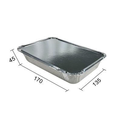 Contenants alimentaires en aluminium en feuille rectangulaire à emporter pour plateaux de boulangerie jetables