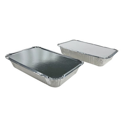 Contenants alimentaires en aluminium en feuille rectangulaire à emporter pour plateaux de boulangerie jetables