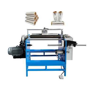 350 kg Relèveuse à rouleaux de film d'étirement manuelle à broche unique Machine de découpe et de remontage de feuille d'aluminium