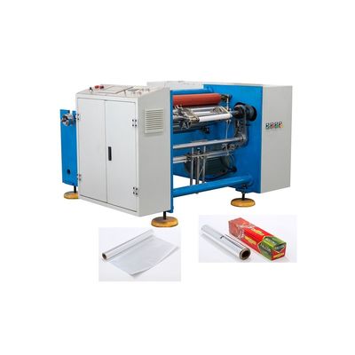 Machine de remontage de rouleaux en papier d'aluminium à grande rouleau