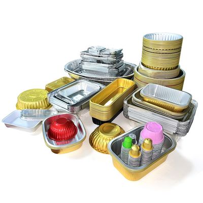 Boîte d'emballage alimentaire en papier d'aluminium de petite taille, plateau pour le contrôle des portions et la fraîcheur