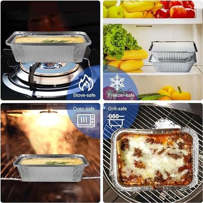 Contenants en feuille d'aluminium à usage unique pour la préparation des repas de Noël