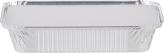 Grade alimentaire 8011 Plateau alimentaire en feuille d'aluminium jetable Rectangle 8389 avec couvercle en papier