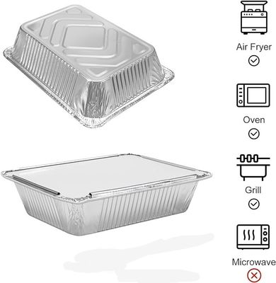 Couvercle en carton, en argent, en papier d'aluminium, boîte à lunch pour le stockage et le ramassage des aliments