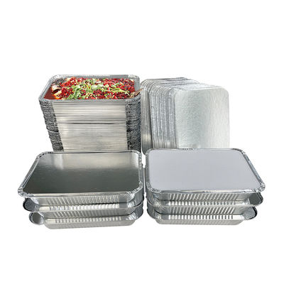 Couvercle en carton, en argent, en papier d'aluminium, boîte à lunch pour le stockage et le ramassage des aliments